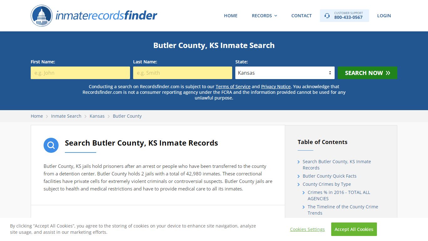 Butler County, KS Inmate Lookup & Jail Records Online