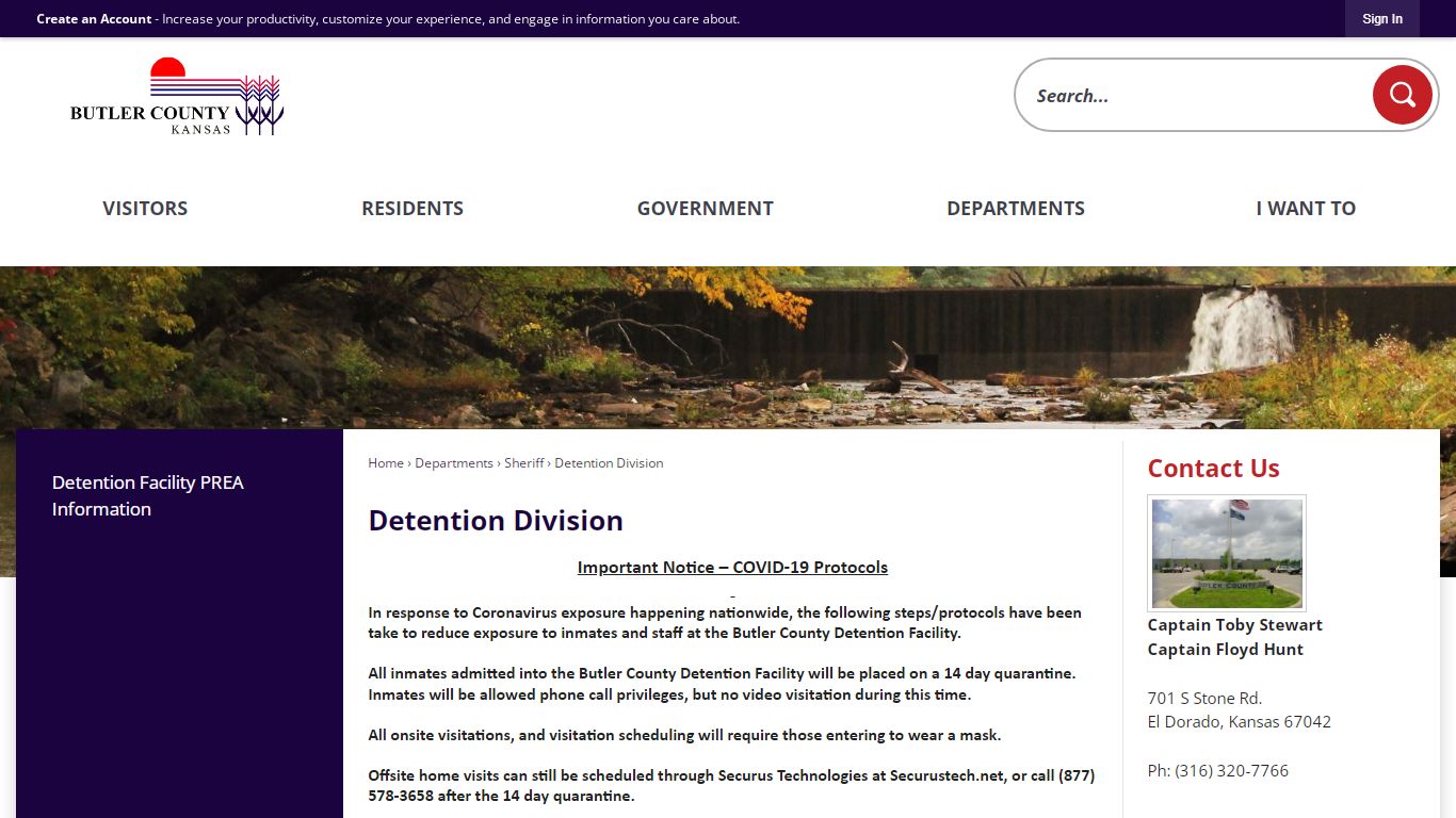 Detention Division | Butler County, KS - Official Website