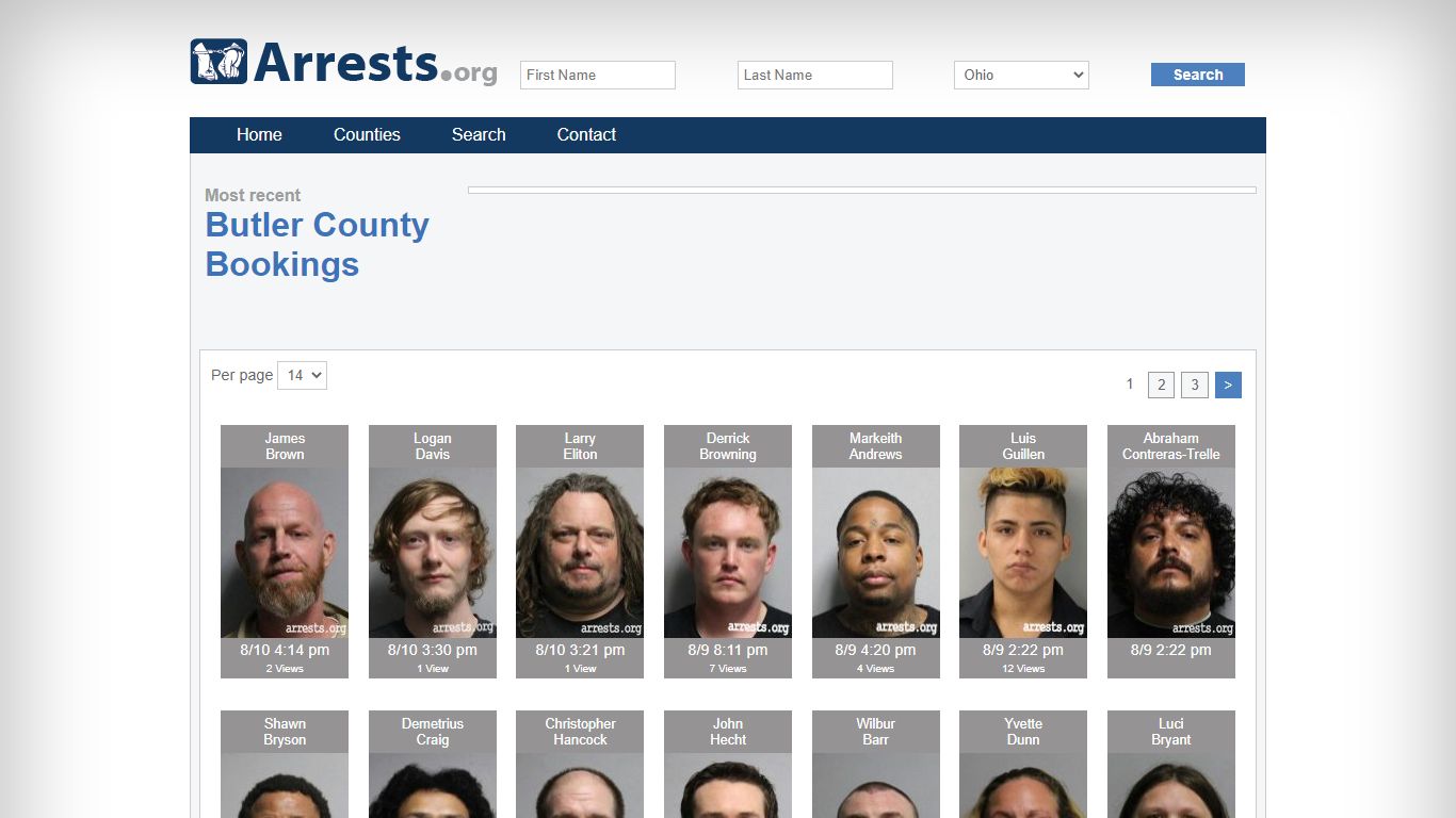 Butler County Arrests and Inmate Search